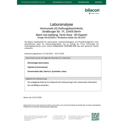 Zertifikatsbild – Höchste Produktstandards und Laborprüfungen